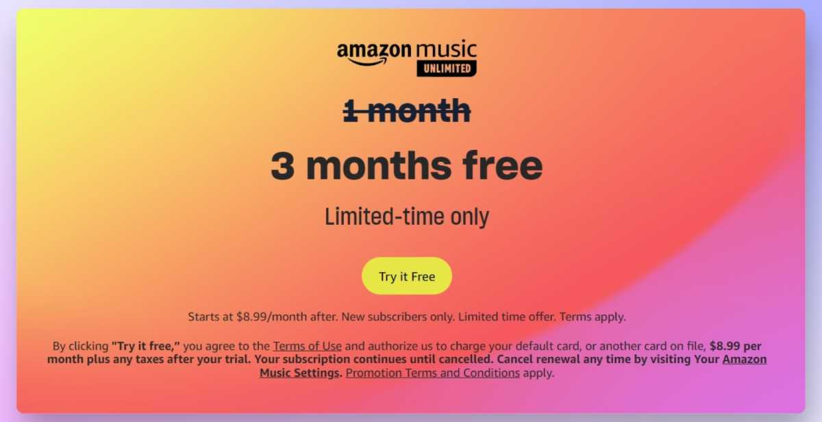 Amazon Music promo
